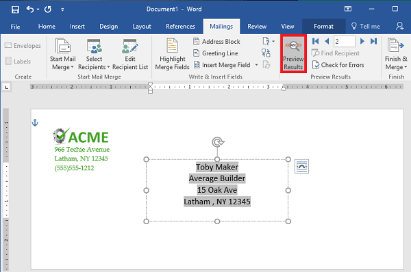 Mail Merge 7