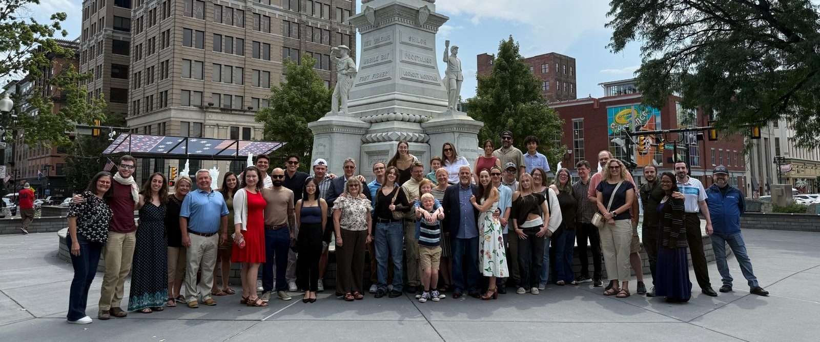 Infradapt team and families celebrating 20 years at Centre Square, Easton, PA